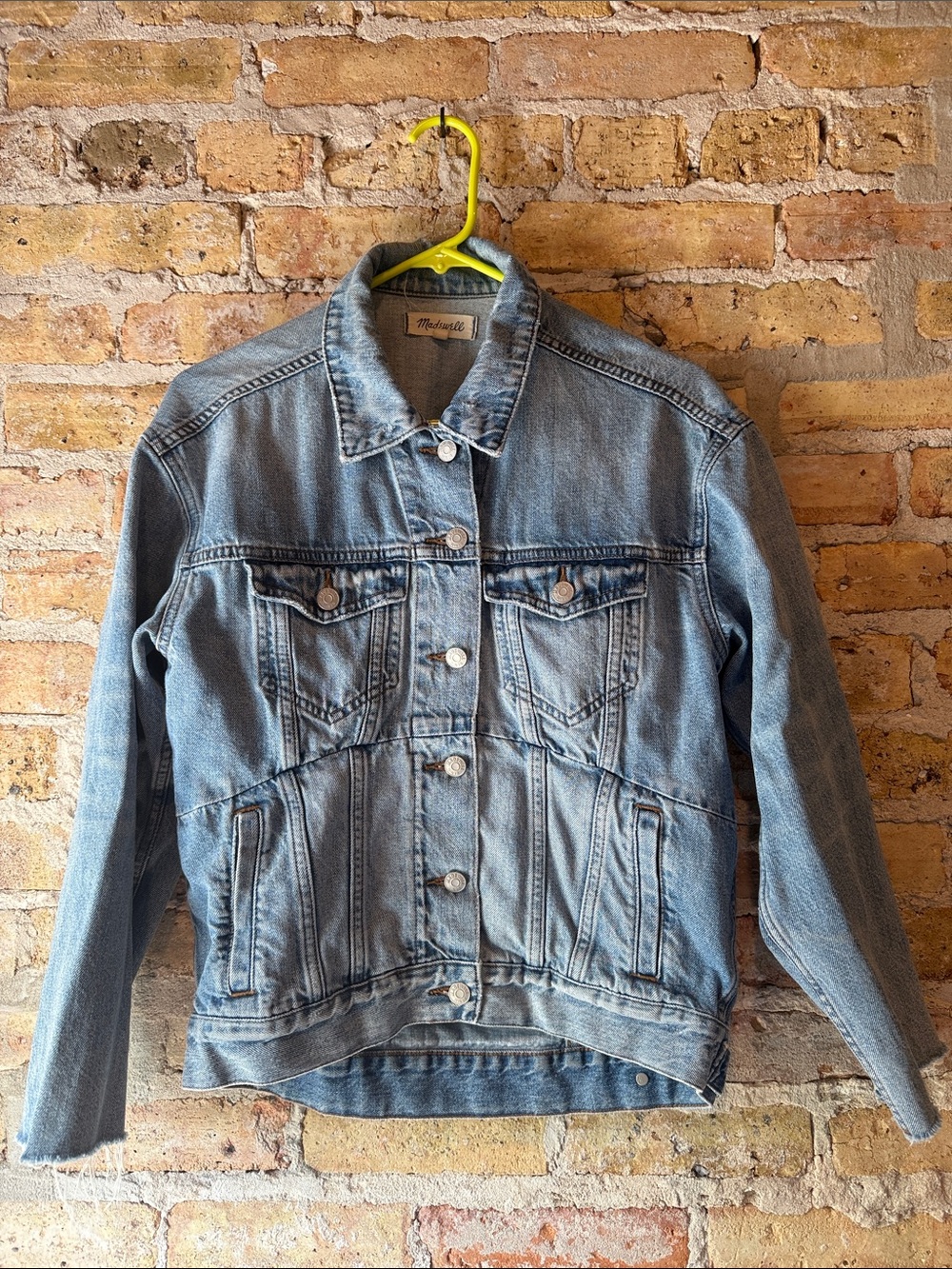 Madewell Pieced Light Wash Jean Jacket Small